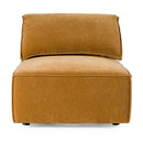 Divani Casa Gene - Modern Ochre Fabric Modular Armless Sectional Seat