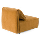 Divani Casa Gene - Modern Ochre Fabric Modular Armless Sectional Seat