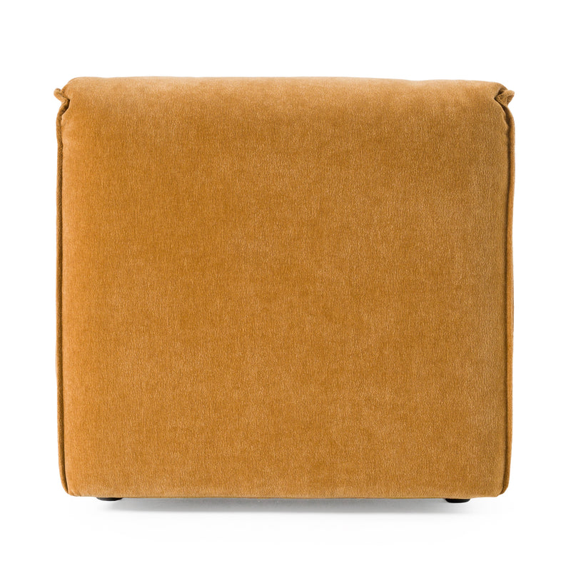 Divani Casa Gene - Modern Ochre Fabric Modular Armless Sectional Seat