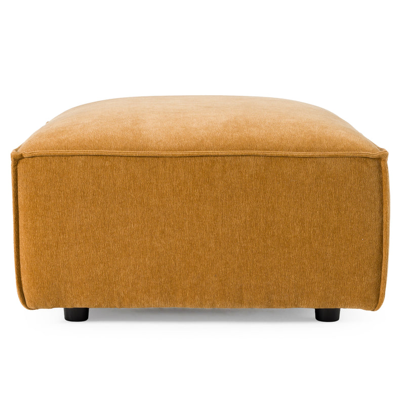 Divani Casa Gene - Modern Ochre Fabric Modular Ottoman
