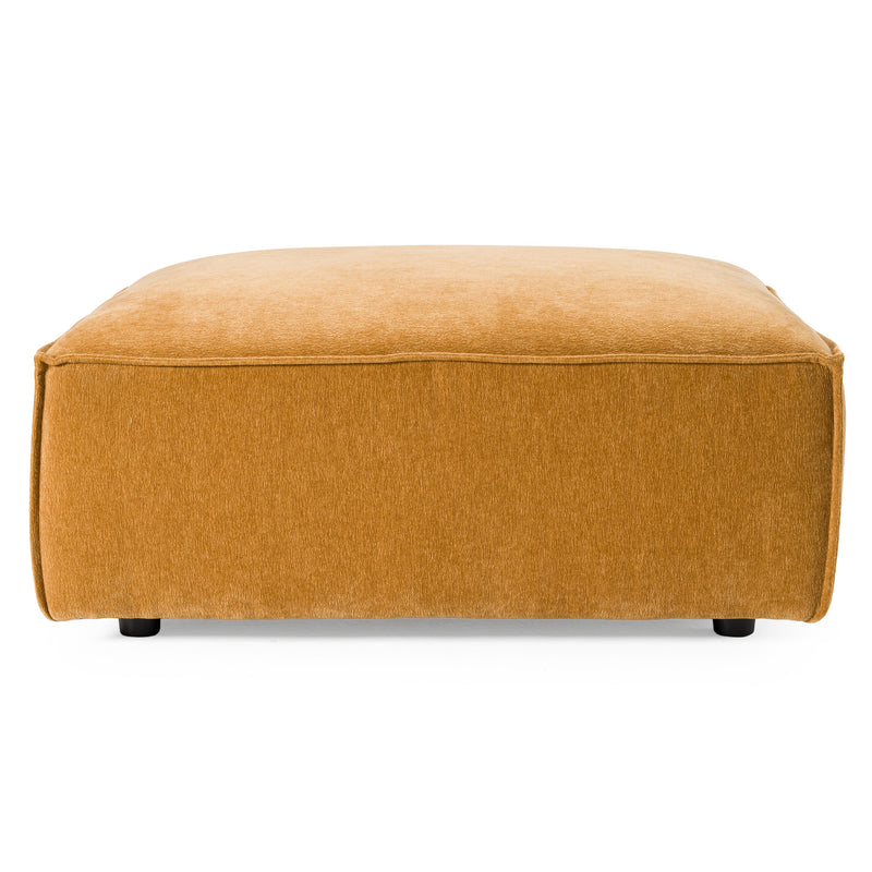 Divani Casa Gene - Modern Ochre Fabric Modular Ottoman