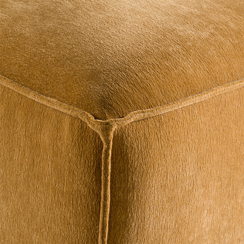 Divani Casa Gene - Modern Ochre Fabric Modular Ottoman