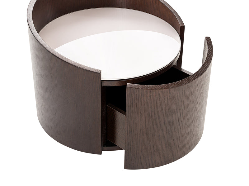 Modrest Geneva - Modern Brown Oak Nightstand