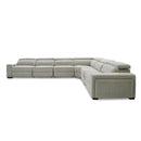 Divani Casa Gering - Modern Beige Fabric Sectional With 2 Power Recliners
