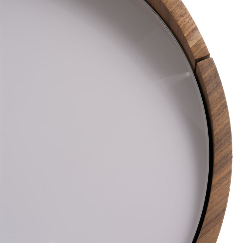 Modrest Geneva - Modern Walnut Round Nightstand