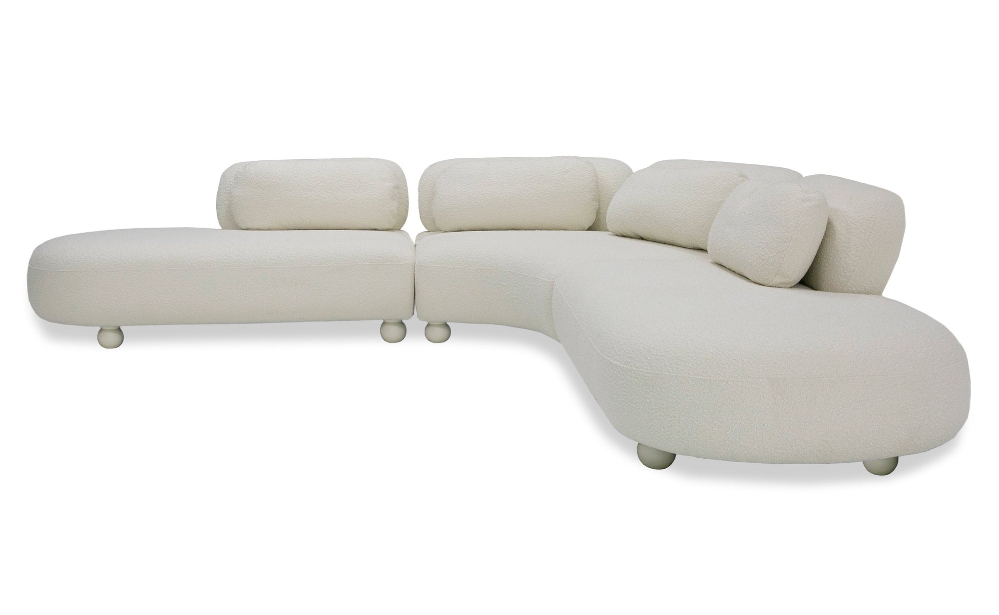 Divani Casa Gilbert - Contemporary White Fabric Modular Sectional Sofa