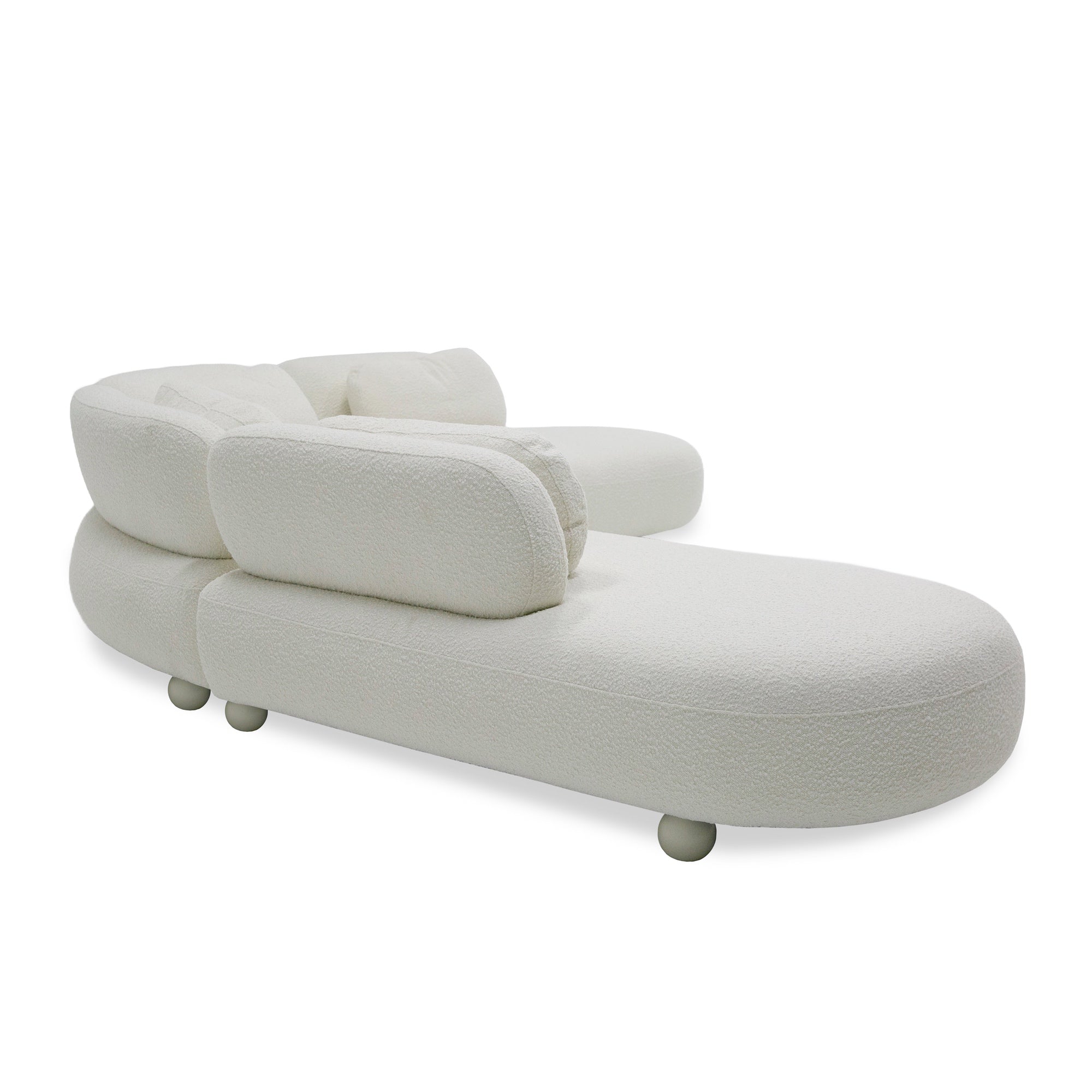 Divani Casa Gilbert - Contemporary White Fabric Modular Sectional Sofa
