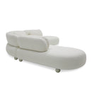 Divani Casa Gilbert - Contemporary White Fabric Modular Sectional Sofa