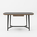 Modrest Girard - Modern Walnut & Black Glass Desk