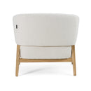 Divani Casa Giselle - Mid-Century Modern Off-White Fabric Accent Chair