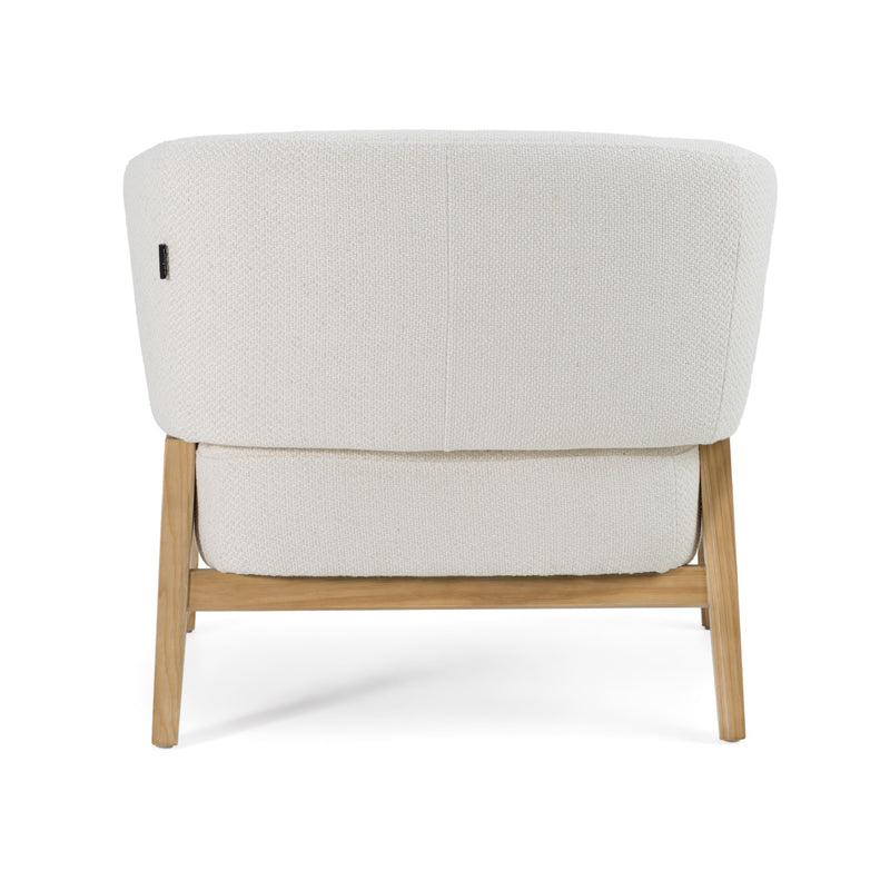 Divani Casa Giselle - Mid-Century Modern Off-White Fabric Accent Chair