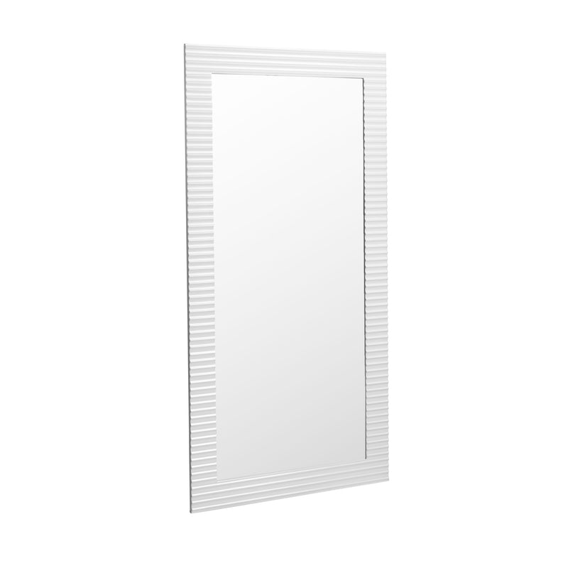 Modrest Glinda - Modern Pearl White Floor Mirror