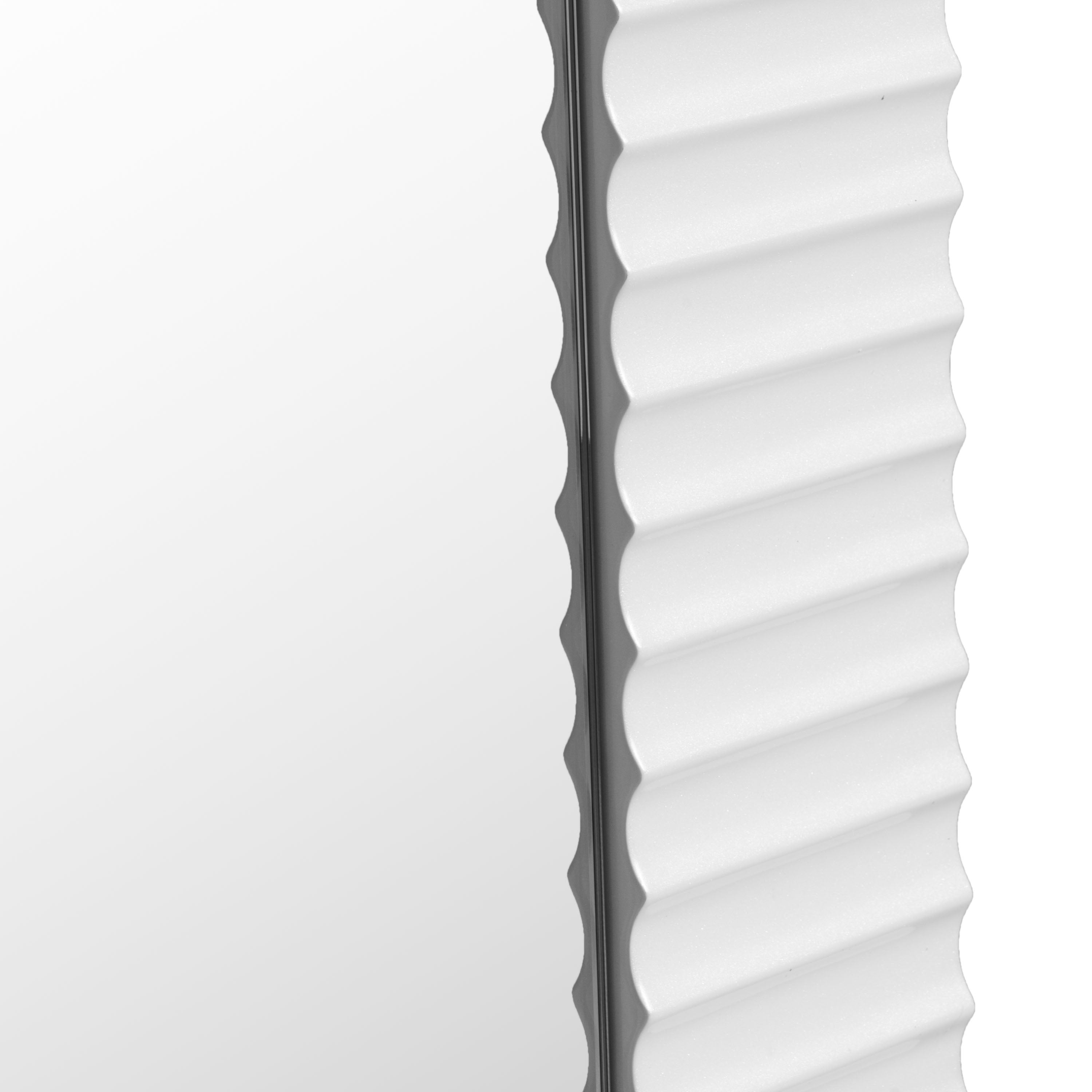 Modrest Glinda - Modern Pearl White Floor Mirror