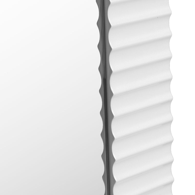 Modrest Glinda - Modern Pearl White Floor Mirror