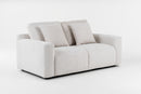 Divani Casa Gloria - Modern White Fabric Loveseat