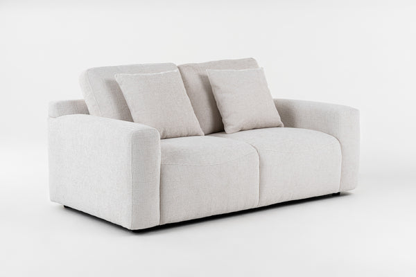 Divani Casa Gloria - Modern White Fabric Loveseat