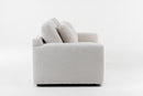 Divani Casa Gloria - Modern White Fabric Loveseat