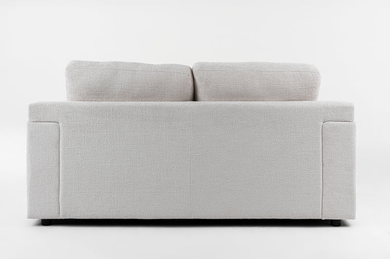 Divani Casa Gloria - Modern White Fabric Loveseat