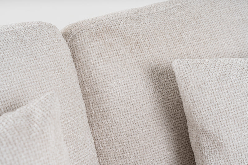 Divani Casa Gloria - Modern White Fabric Loveseat