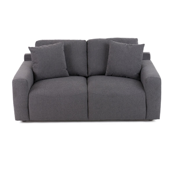 Divani Casa Gloria - Modern Grey Fabric Loveseat