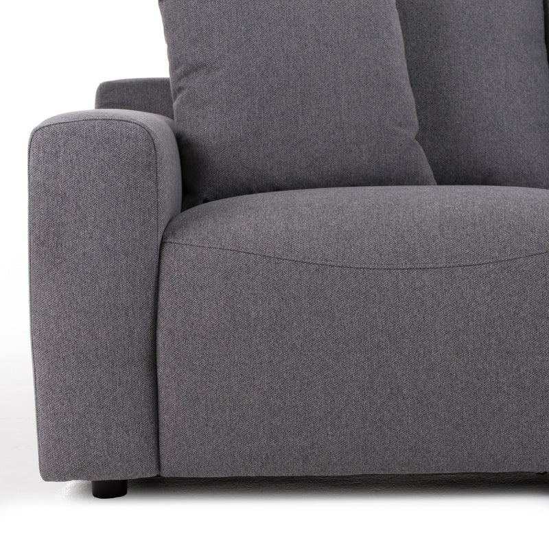 Divani Casa Gloria - Modern Grey Fabric Loveseat