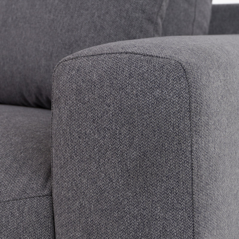 Divani Casa Gloria - Modern Grey Fabric Loveseat