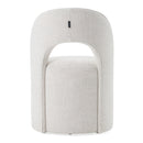 Modrest Gordon - Modern Cream Fabric Swivel Dining Chair