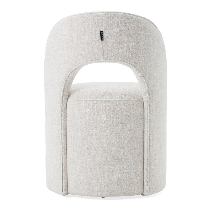 Modrest Gordon - Modern Cream Fabric Swivel Dining Chair