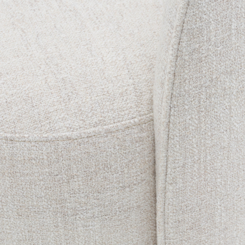 Modrest Gordon - Modern Cream Fabric Swivel Dining Chair