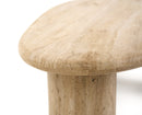 Modrest Gracemont - Modern Travertine Marble Freeform Coffee Table