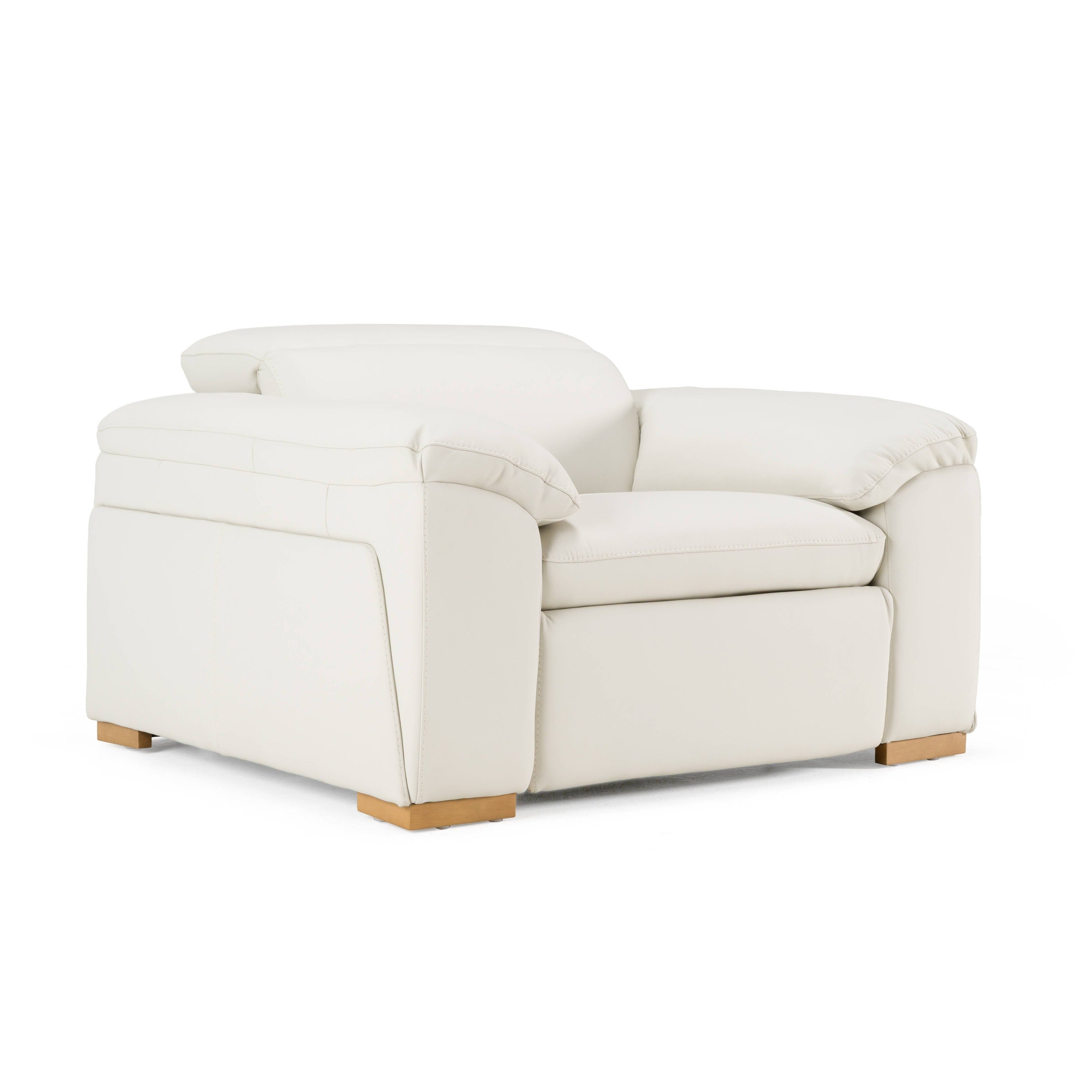 Divani Casa Gregory - Modern Off-White Leather Recliner Chair