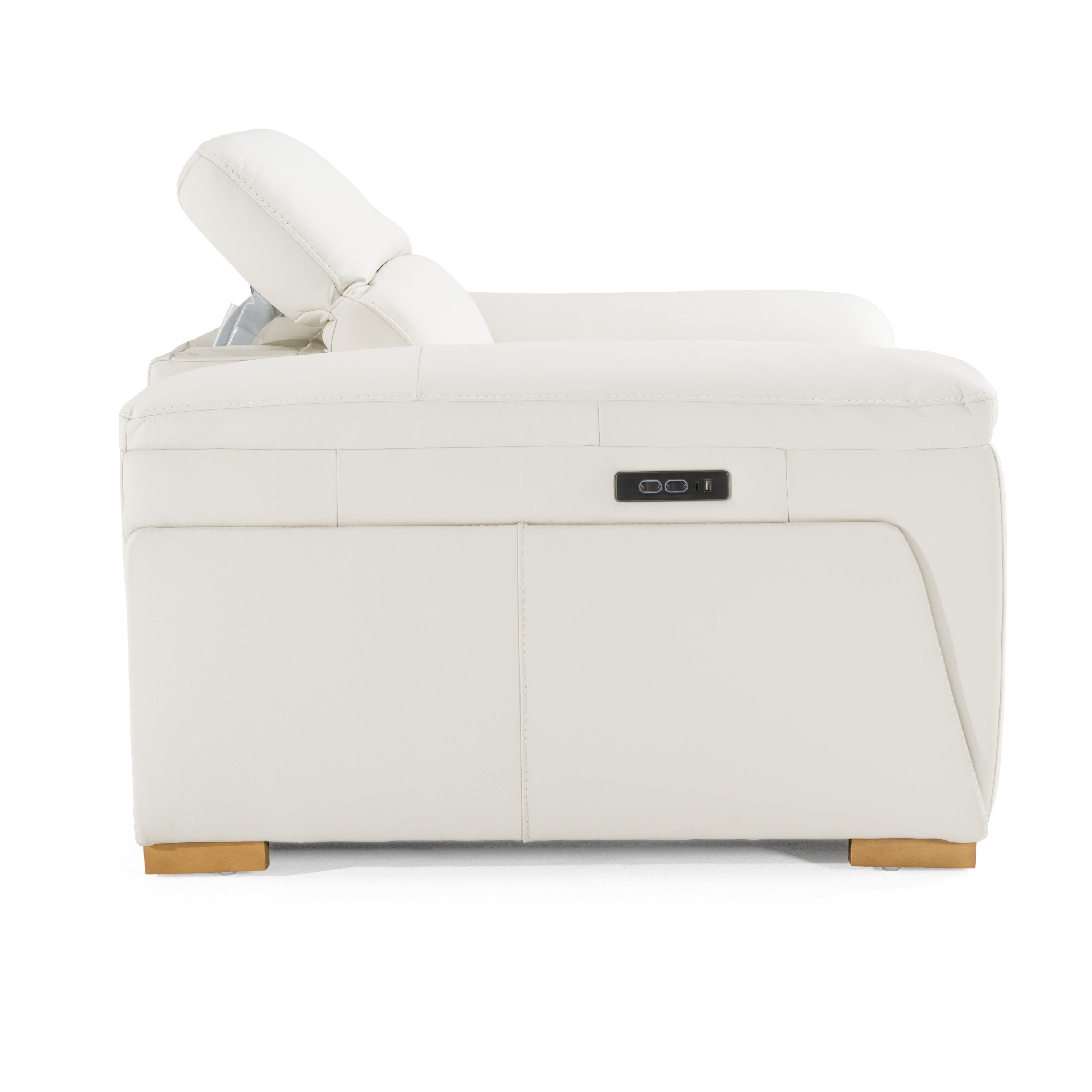 Divani Casa Gregory - Modern Off-White Leather Recliner Chair
