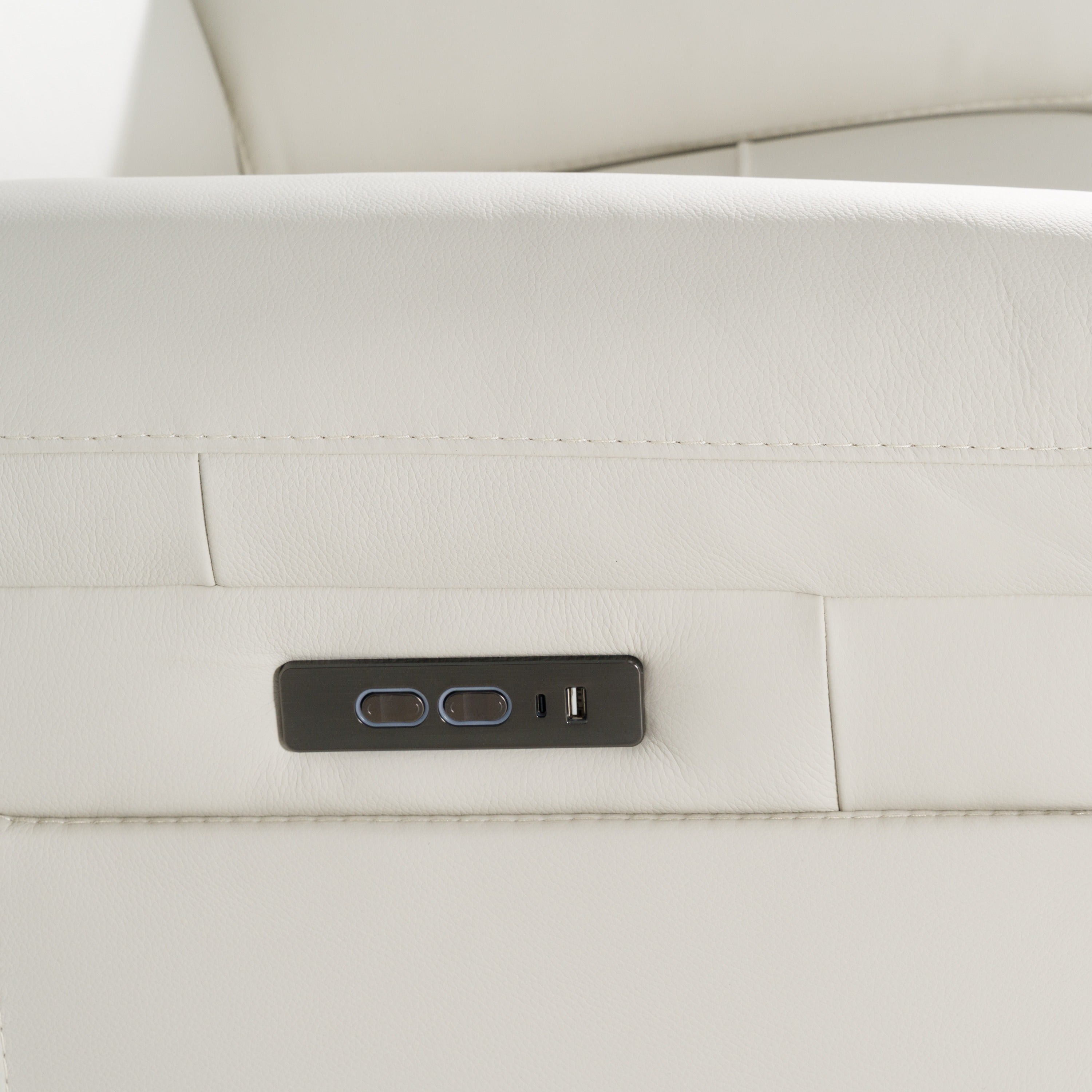 Divani Casa Gregory - Modern Off-White Leather Recliner Chair