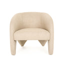 Modrest Halton - Modern Beige Fabric Accent Chair