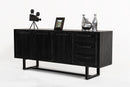Modrest Hardy Modern Black Acacia Buffet