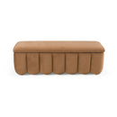 Modrest Harris - Modern Brown Fabric Bench w/ Storage