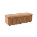 Modrest Harris - Modern Brown Fabric Bench w/ Storage