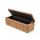 Modrest Harris - Modern Brown Fabric Bench w/ Storage