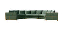 Divani Casa - Ritner Modern Green Velvet Curved Sectional Sofa