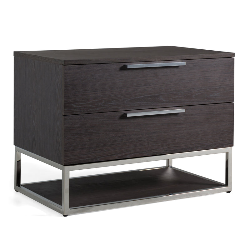 Modrest Helenora - Modern Grey Elm Nightstand