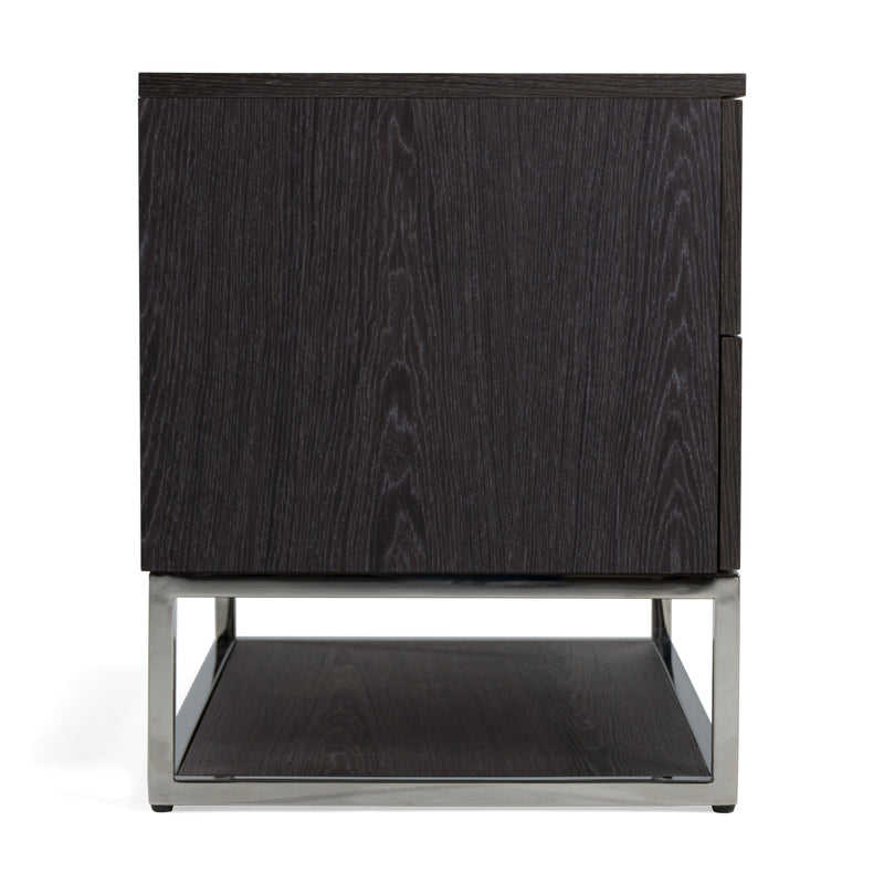 Modrest Helenora - Modern Grey Elm Nightstand