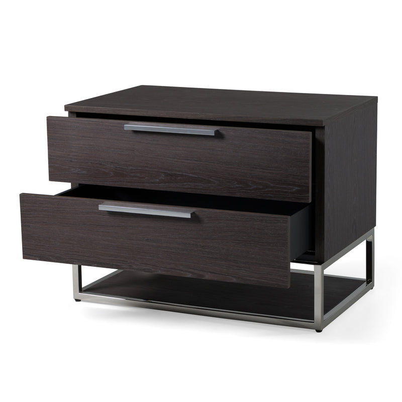 Modrest Helenora - Modern Grey Elm Nightstand