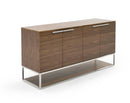 Modrest Heloise - Modern Walnut and Stainless Steel Buffet
