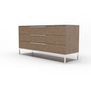 Modrest Heloise - Contemporary Walnut & Stainless Steel Dresser