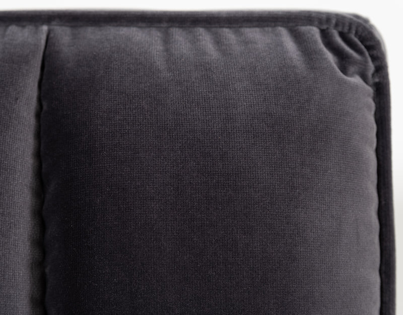 Eastern King Modrest Hemlock Modern Grey Velvet Bed