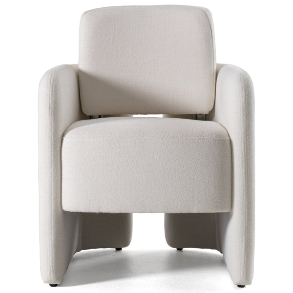 Modrest Hermosa - Modern White Fabric Dining Chair