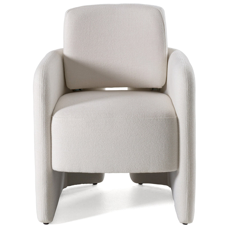 Modrest Hermosa - Modern White Fabric Dining Chair