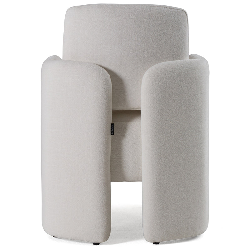 Modrest Hermosa - Modern White Fabric Dining Chair