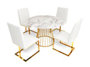 Modrest Frankie - Contemporary White & Gold Dining Chair