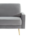 Divani Casa Huffine - Modern Grey Fabric Sofa